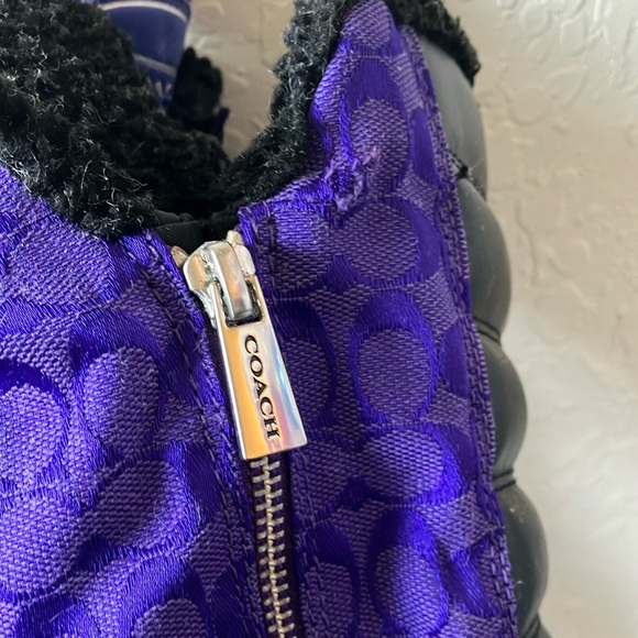 Coach: Purple & Black Libby (A7174) Winter Snow Boots- 8.5 - Picture 6 of 16